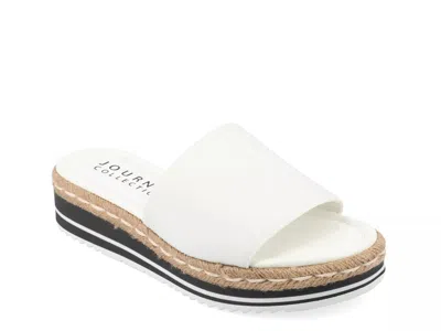 Journee Collection Rosey Slide Sandal In White