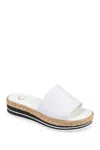 Journee Collection Cloudsteppers Womens Rosey Slide Sandals In White
