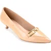Journee Collection Rumi Pointed Toe Pump In Nude
