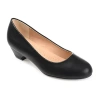 Journee Collection Saar Womens Round Closed Toe Block Heel Pumps In Black
