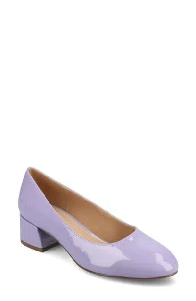 Journee Collection Saarii Block Heel Pump In Lilac Patent