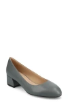 Journee Collection Saarii Block Heel Pump In Slate