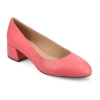 Journee Collection Saarii Womens Round Closed Toe Block Heel Pumps In Pink