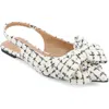 Journee Collection Sabrina Slingback Flat In Black/white