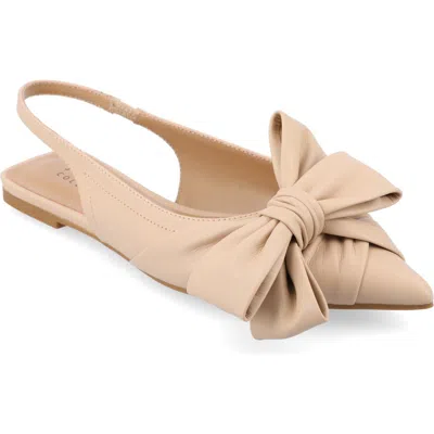 Journee Collection Sabrina Slingback Flat In Nude
