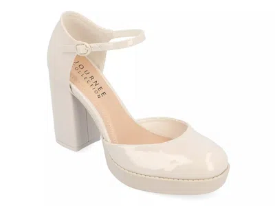 Journee Collection Samarr Platform Pump In White