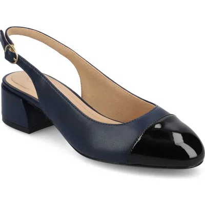 Journee Collection Sammie Slingback Pump In Navy