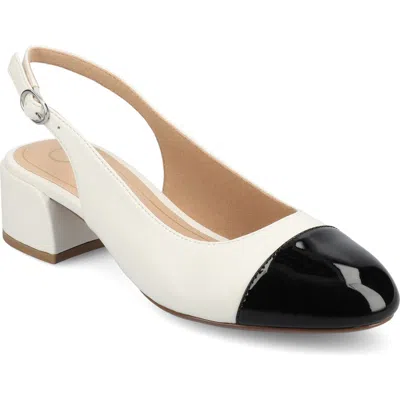 Journee Collection Sammie Slingback Pump In White
