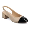 Journee Collection Sammie Womens Cap Closed Toe Flat Heel Pumps In Neutral