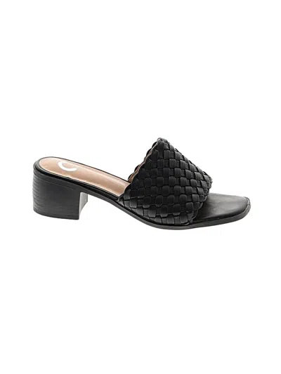 Pre-owned Journee Collection Sandals In Black