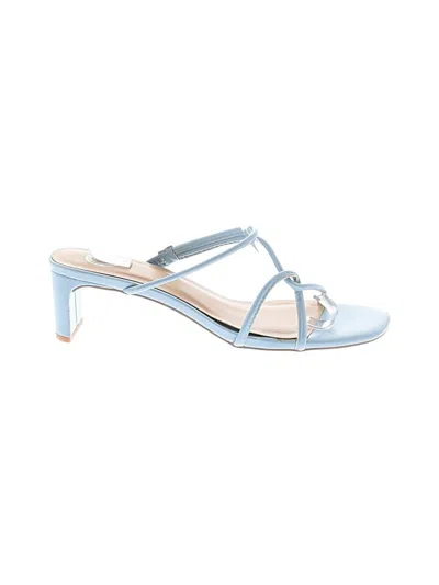Pre-owned Journee Collection Sandals In Blue