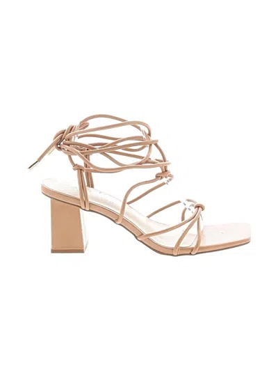 Pre-owned Journee Collection Sandals In Brown