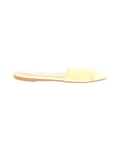 Pre-owned Journee Collection Sandals In Yellow