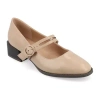 Journee Collection Savvi Womens Round Closed Toe Flat Heel Pumps In Neutral
