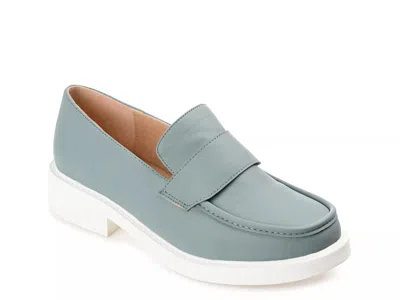 Journee Collection Saydee Platform Loafer In Blue
