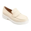Journee Collection Saydee Womens Moc Closed Toe Loafers In White