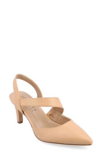 Journee Collection Scarlett Pointed Toe Pump In Nude