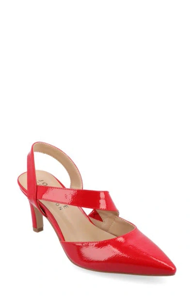 Journee Collection Scarlett Pointed Toe Pump In Red