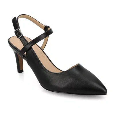 Journee Collection Scipio Womens Pointed Closed Toe Stiletto Heel Pumps In Black