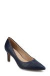 Journee Collection Wide Width Scylee Pump In Blue