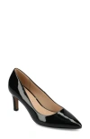 Journee Collection Scylee Pump In Patent/black
