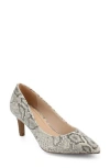 Journee Collection Scylee Pump In Snake