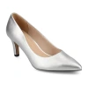 Journee Collection Scylee Womens Pointed Stiletto Heel Pumps In Silver
