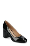 Journee Collection Seraphina Pump In Black Patent