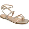 Journee Collection Serissa Ankle Strap Sandal In Champagne