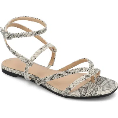 Journee Collection Serissa Ankle Strap Sandal In Snake