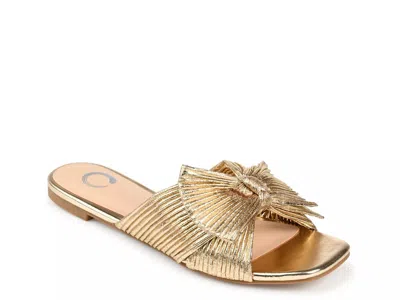 Journee Collection Serlina Slide Sandal In Gold