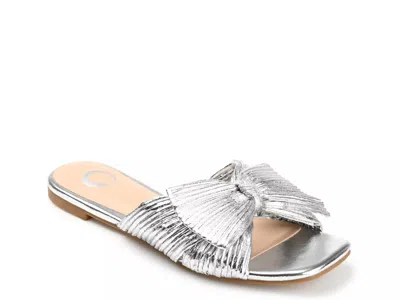 Journee Collection Serlina Slide Sandal In Silver