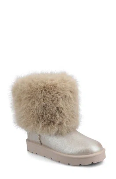 Journee Collection Shanay Faux Fur Boot In Gold