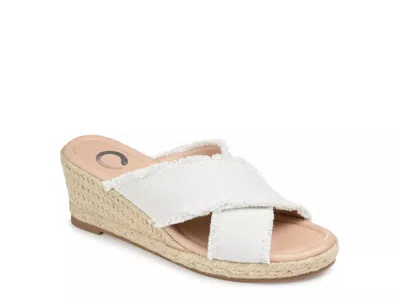 Journee Collection Shanni Espadrille Sandal In White