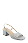 Journee Collection Shayana Block Heel Slingback Sandal In Blue