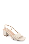 Journee Collection Shayana Block Heel Slingback Sandal In White
