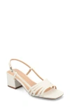Journee Collection Shayana Block Heel Slingback Sandal In White