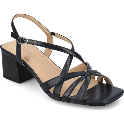 Journee Collection Shyla Block Heel Sandal In Navy