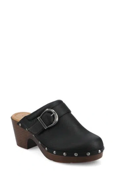 Journee Collection Signey Platform Mule In Black