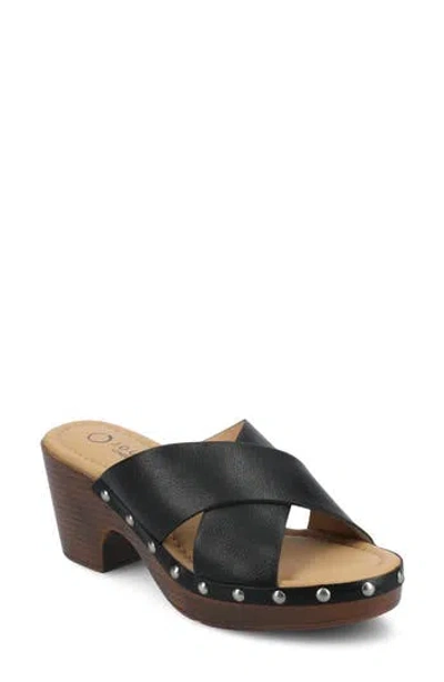 Journee Collection Silvana Platform Sandal In Black