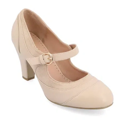 JOURNEE COLLECTION SIRI WOMENS ROUND CLOSED TOE CONE HEEL PUMPS
