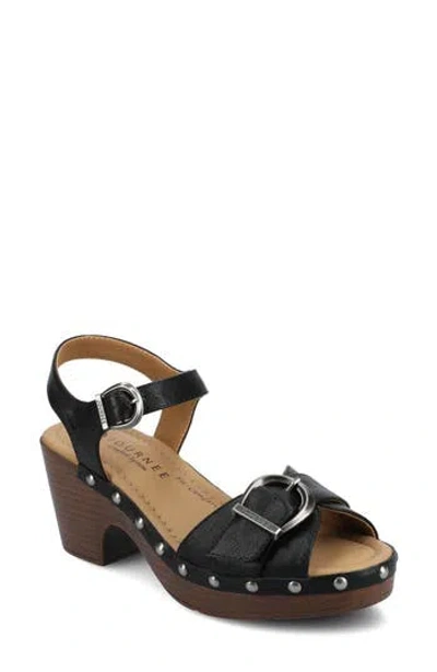 Journee Collection Sisilia Ankle Strap Platform Sandal In Black