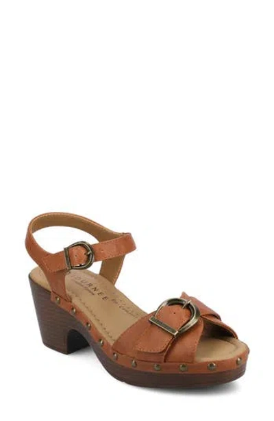 Journee Collection Sisilia Ankle Strap Platform Sandal In Brown