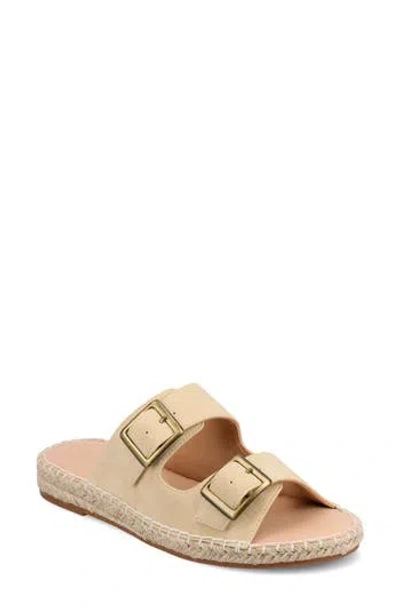 Journee Collection Solay Braided Strappy Sandal In Beige