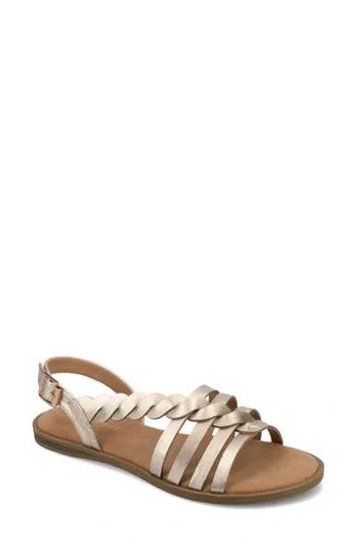 Journee Collection Solay Braided Strappy Sandal In Champagne
