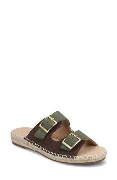 Journee Collection Solay Braided Strappy Sandal In Olive
