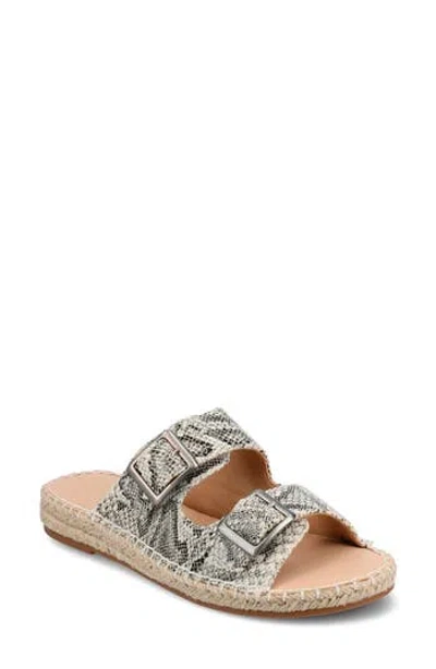 Journee Collection Solay Braided Strappy Sandal In Snake