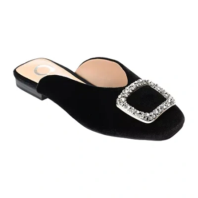 Journee Collection Sonnia Womens Square Closed Toe Mules In Black