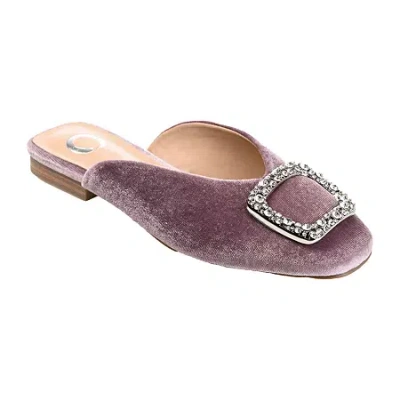 Journee Collection Sonnia Womens Square Closed Toe Mules In Purple