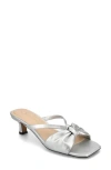 Journee Collection Starling Kitten Heel Sandal In Silver